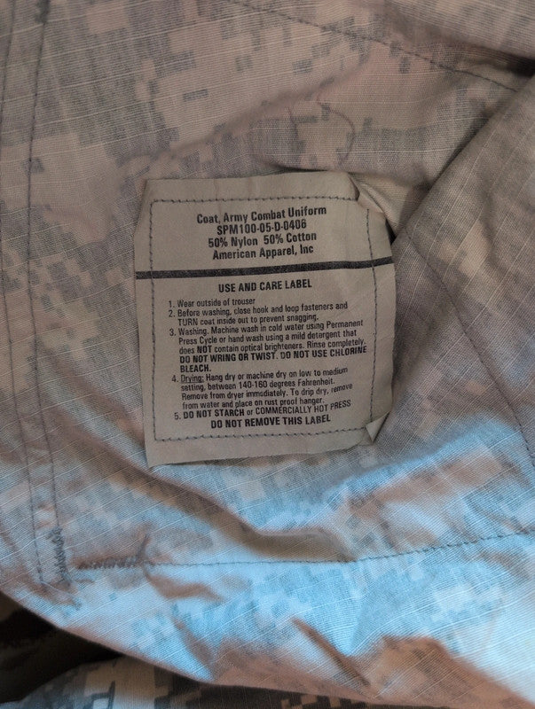 Us army combat coat uniform urban camouflage