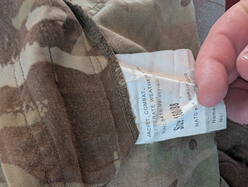 Royal navy cadet combat jacket tempered weather MTP pattern